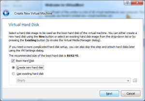 Create a virtual hard disk