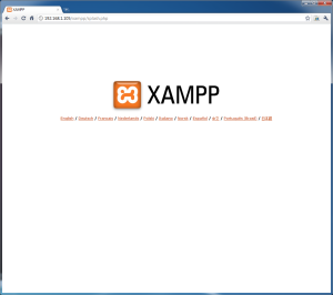 XAMPP start screen