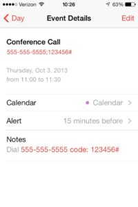 iPhone Conference Call Event