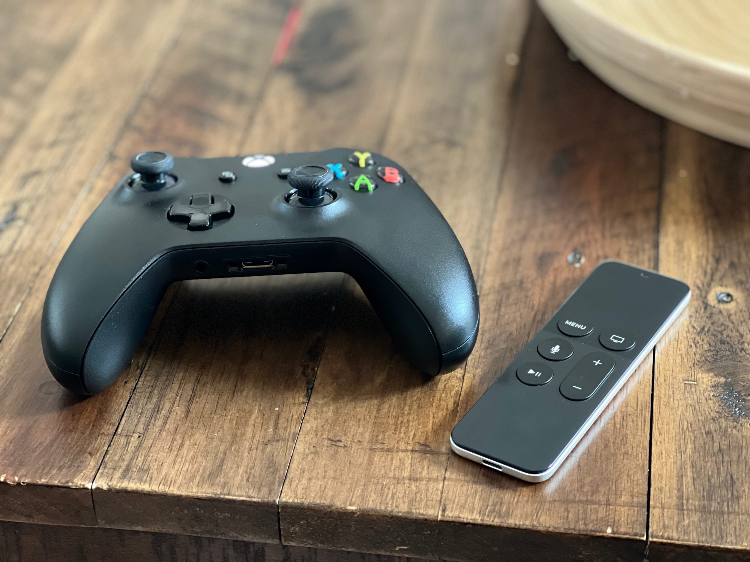 Xbox One controller and Apple TV remote